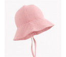Kojenecký mušelínový klobouček New Baby pink, Růžová 68 (4-6m)