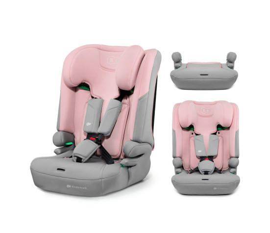 Autosedačka Kinderkraft I-COMFY 3v1 i-Size 76–150 cm (9–36 kg) růžová