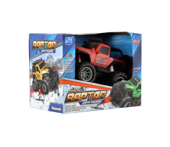 Auto RC Off-Road terénní plast 14cm na baterie 27MHz 2 barvy v krabičce 16x12x10cm