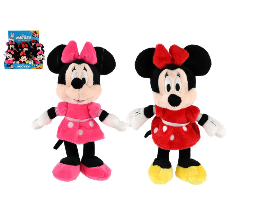 Minnie Mouse plyšová 2 barvy 12ks v boxu