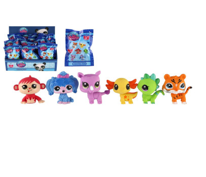 Figurka Littlest Pet Shop gumovací mix druhů v sáčku 24ks v boxu
