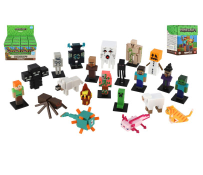 Figurka Minecraft 3D Toppeez mix druhů v krabičce 24ks v boxu