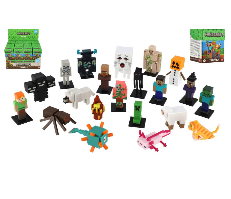 Figurka Minecraft 3D Toppeez mix druhů v krabičce 24ks v boxu