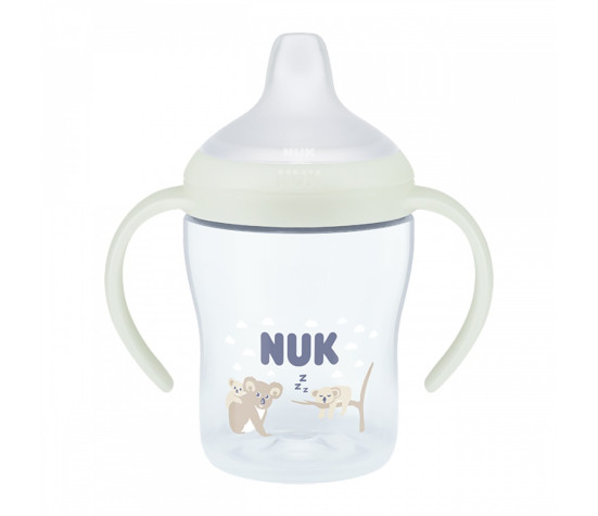 Kojenecká láhev NUK Perfect Match na učení svíticí ve tmě Koala 150 ml, Béžová