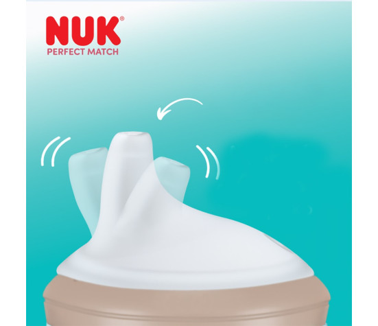 Kojenecká láhev NUK Perfect Match na učení Sheep 260 ml, Šedá