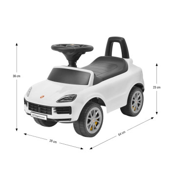 Dětské odrážedlo Milly Mally Porsche Cayenne S white, Bílá