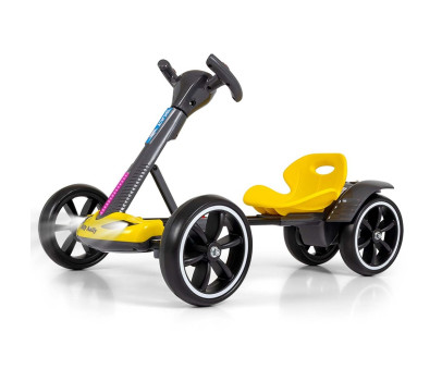 Elektrická motokára s dálkovým ovládáním a LED efekty GOKART BOLT Milly Mally yellow, Žlutá