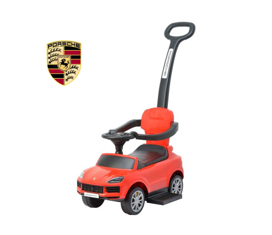 Dětské odrážedlo s vodící tyčí Milly Mally Porsche Cayenne red, Červená