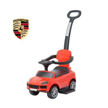 Dětské odrážedlo s vodící tyčí Milly Mally Porsche Cayenne red, Červená