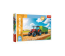 Puzzle Zemědělská technika: traktor s přívěsem 100 dílků 41x27,5cm v krabici 29x19x4cm