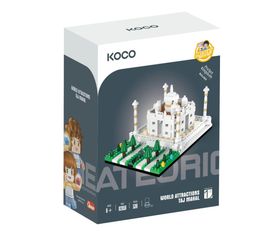 Stavebnice mini KOCO Taj Mahal plast 539 ks v krabičce 13x16,5x7cm