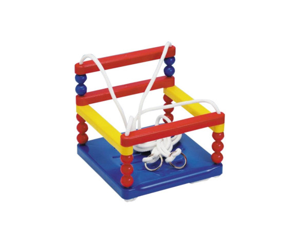 Dětská houpačka plast 32x32cm nosnost 35kg modrá