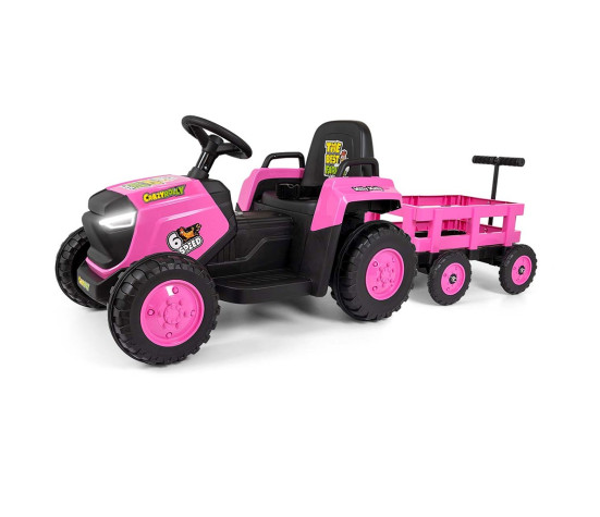 Elektrický traktor Milly Mally Rolly pink, Růžová
