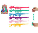 Hračka antistresová kostra dinosaura natahovací silikon 22cm 6 barev 60ks v boxu