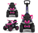 Dětské odrážedlo s vodící tyčí Milly Mally Wild 3v1 pink, Růžová