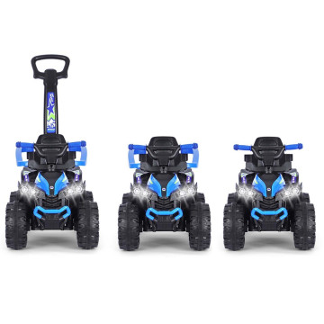 Dětské odrážedlo s vodící tyčí Milly Mally Wild 3v1 blue, Modrá