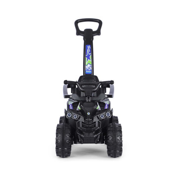 Dětské odrážedlo s vodící tyčí Milly Mally Wild 3v1 black, Černá