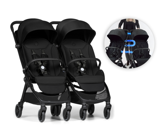 Connect Mini 2x kočárek s madlem Black