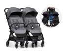 Connect Mini 2x kočárek s madlem Grey