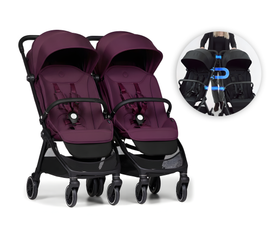 Connect Mini 2x kočárek s madlem Italian Plum