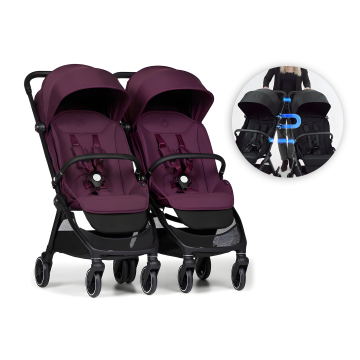 Connect Mini 2x kočárek s madlem Italian Plum