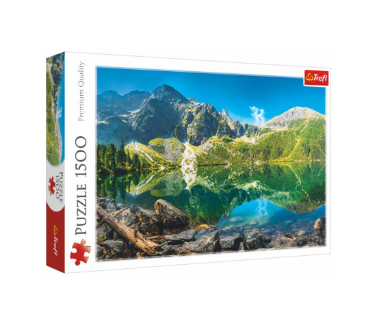 Puzzle Mořské oko,Tatry, Polsko 85x58cm 1500 dílků v krabici 40x27x6cm