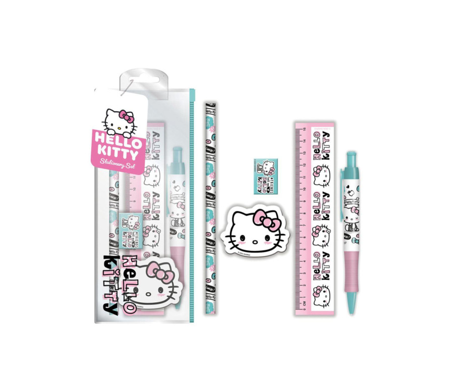 Školní set v pouzdru Hello Kitty 5ks 12ks v boxu Školní set v pouzdru Hello Kitty 5ks 12ks v boxu