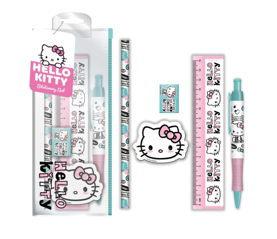 Školní set v pouzdru Hello Kitty 5ks 12ks v boxu