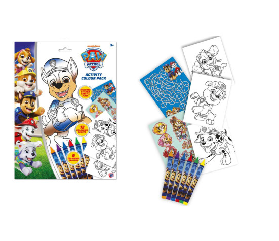 Kreativní sada Tlapková patrola/Paw patrol pracovní listy s barvami