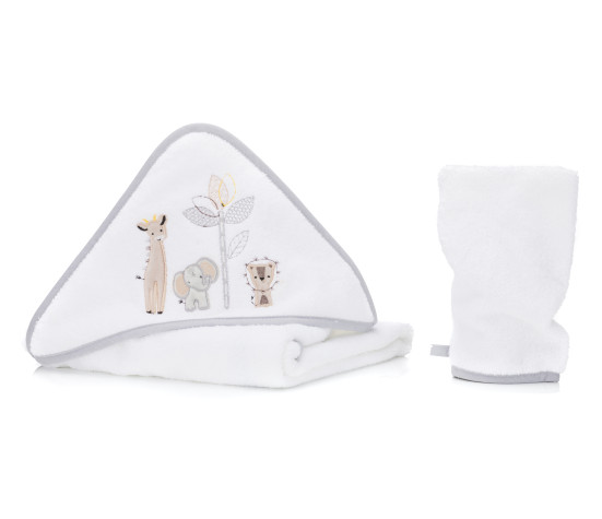 Fillikid osuška s kapucí + žínka safari white