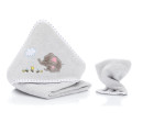 Fillikid osuška s kapucí + žínka elephant grey