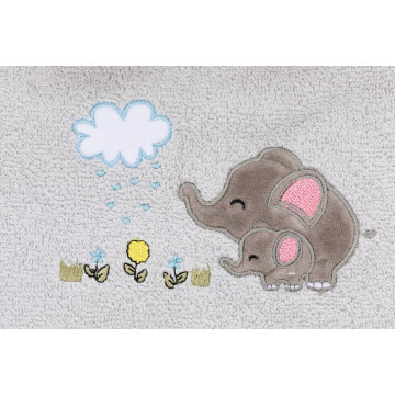 Fillikid osuška s kapucí + žínka elephant grey