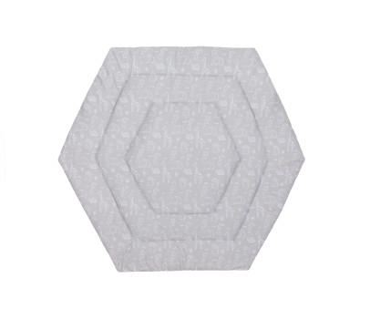 Fillikid Podložka na hraní šestihranná Jersey safari grey
