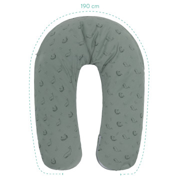 Fillikid kojící polštář whale green 190 cm