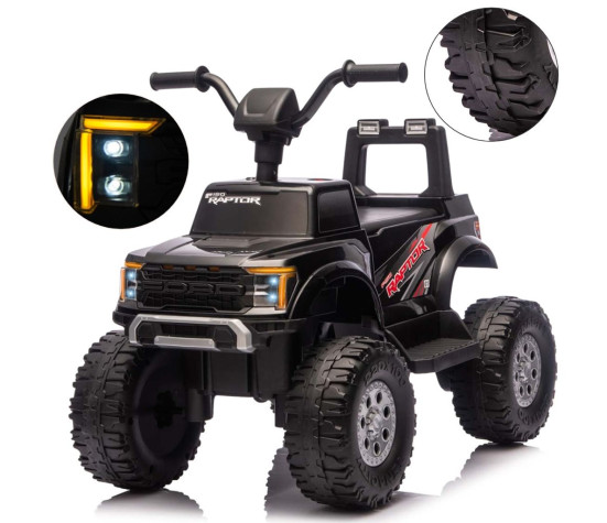 Elektrická čtyřkolka Milly Mally Ford F-150 Raptor black, Černá