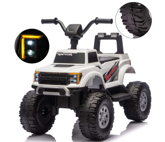 Elektrická čtyřkolka Milly Mally Ford F-150 Raptor white, Bílá