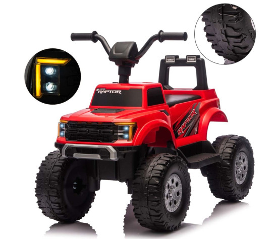 Elektrická čtyřkolka Milly Mally Ford F-150 Raptor red, Červená