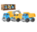 Auto stavební 3ks na volný chod 7x10cm v krabičce