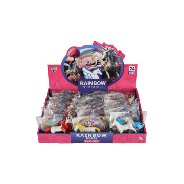 Jednorožec/kůň 13cm 6 barev v sáčku 24ks v boxu