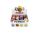 Míček zvířátko pěnový 6cm mix barev v sáčku 24ks v boxu