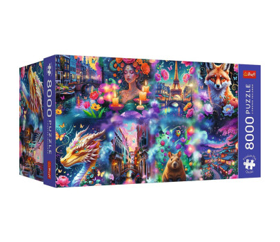 Puzzle Premium Plus: Colorful World/Barevný svět 8000 dílků 180,6x132,6cm v krabici 45x21x24cm