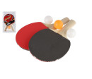 Sada stolní tenis/ping pong pálky dřevěné 2ks + míčky 3ks v blistru 19x30cm