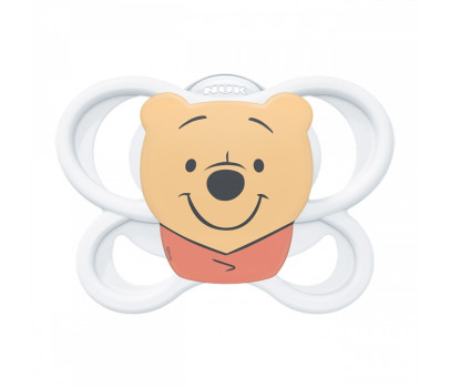Dudlík NUK Perfect Match Air Disney Medvídek Pú 0-6 měsíců white, Bílá 0-6 m