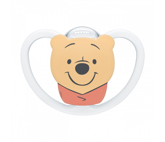 Dudlík NUK Perfect Match Air Disney Medvídek Pú 6-18 měsíců white, Bílá 6-18 m
