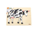 Dětské dřevěné puzzle s úchyty Viga Cow, Multicolor Dětské dřevěné puzzle s úchyty Viga Cow, Multicolor
