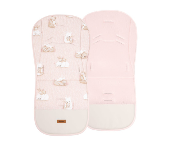 Letní vložka do sportovního kočárku 3D, oboustranná mušelínová vložka, Bear and Rabbit