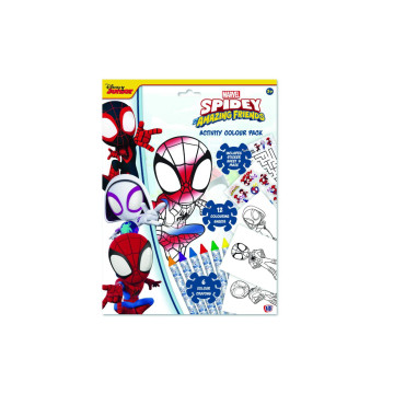 Pracovní listy A4 Spidey s barvami v papírové obálce