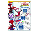Pracovní listy A4 Spidey s barvami v papírové obálce
