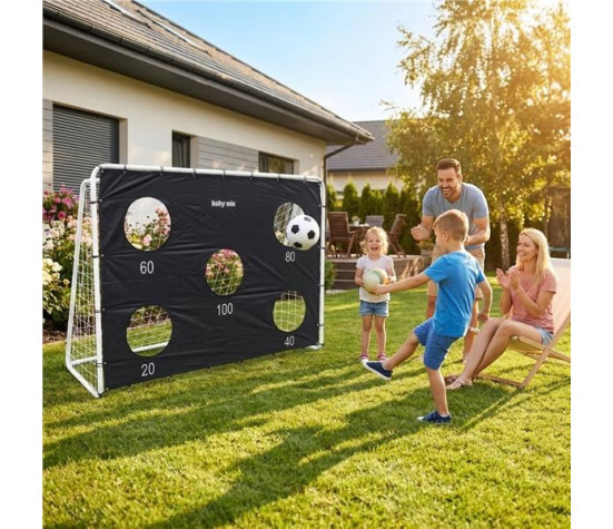 Fotbalová branka s přesnostní plachtou Baby Mix black, Multicolor