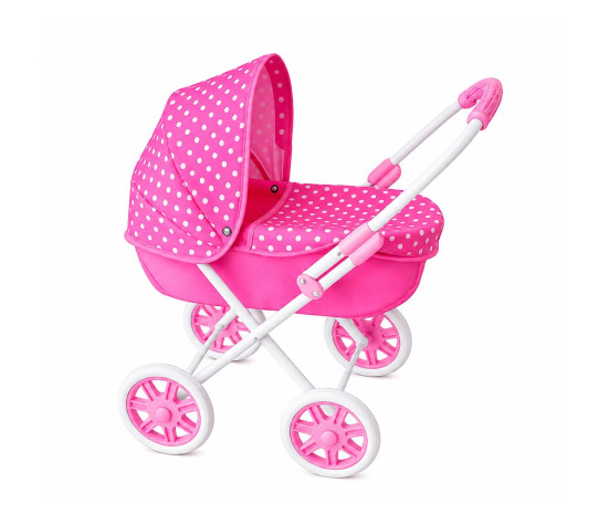 Dětský kočárek pro panenky New Baby Anička růžový, Růžová
